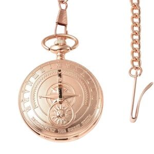 Japanese Movement Compass Pattern Pocket Watch